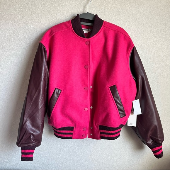Good American VARSITY BOMBER - Love potion007 - Picture 4 of 6